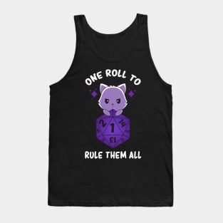 Tabletop Games Cute Cat Dnd Dice Dungeon Master Tank Top